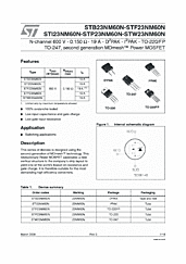 DataSheet STF23NM60N pdf